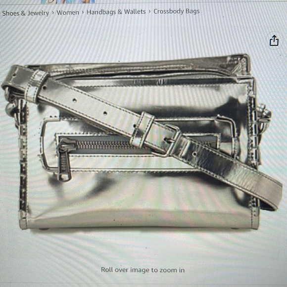 joy gryson Bags Joy Grayson Jaden Armor Metallic Leather Shoulder